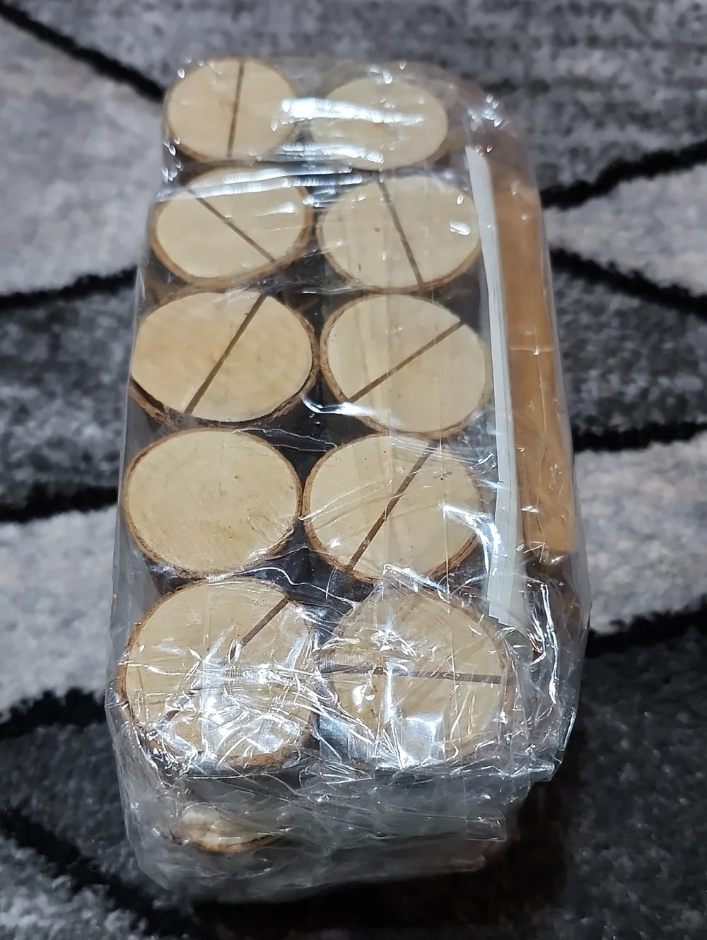 RUSTIC ROUND WOOD TREE STUMP PLACE CARDS & HOLDERS 30 PCS